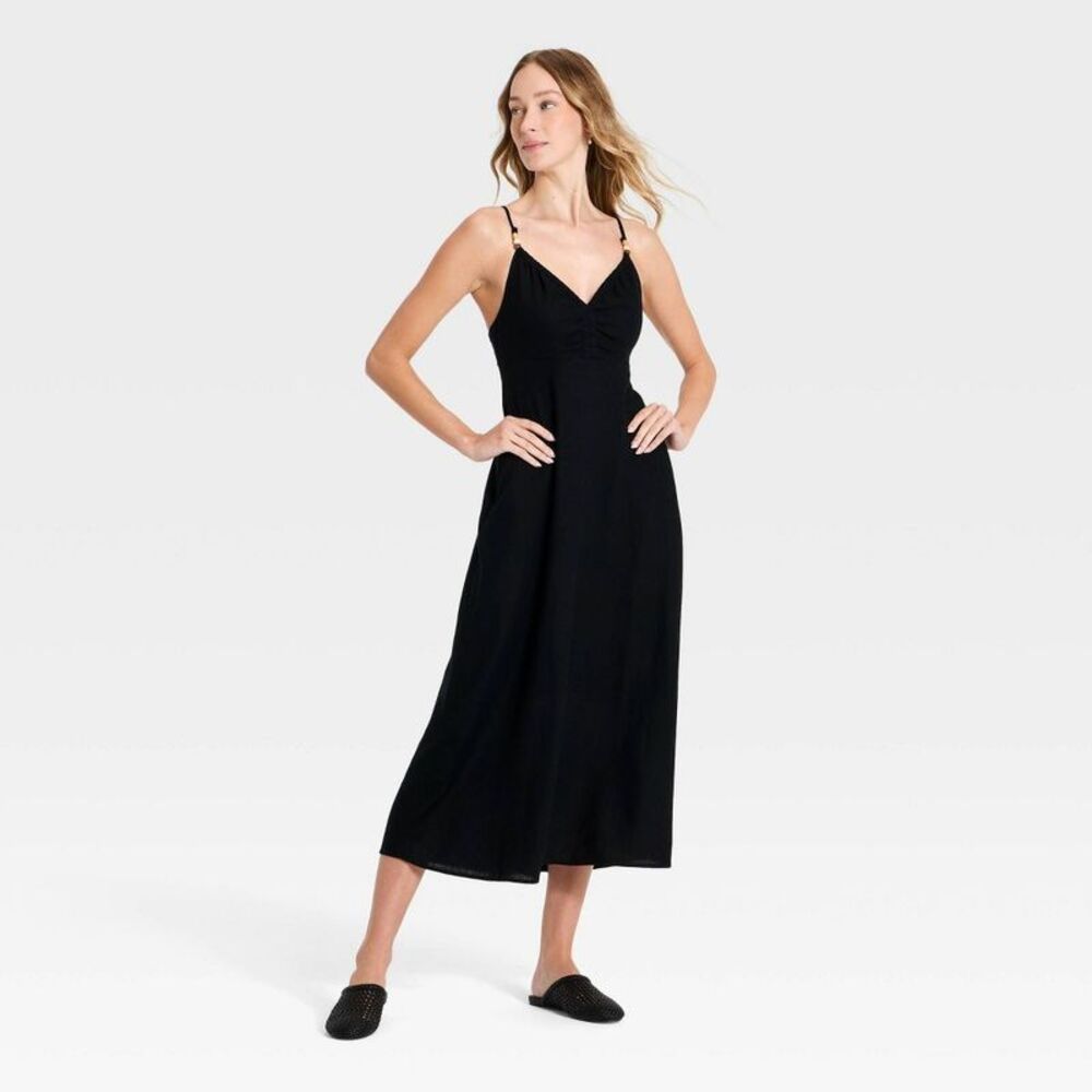 Universal Thread - Women's Beaded Maxi Sundress - Universal Thread Bl Black